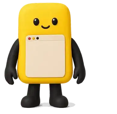 Geth, the GetAPage mascot, waving